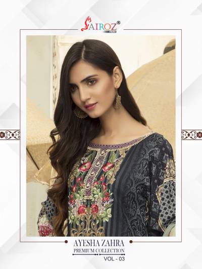 Ayesha Zahra vol 3 By Sairozfab premium Cotton Pakistani Suit Wholesaler